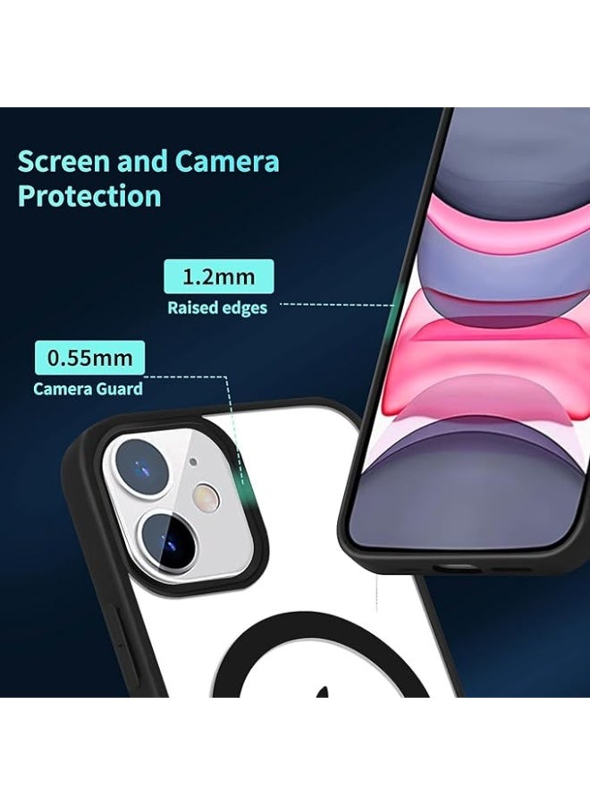bluw Magnetic Case for iPhone 11 (6.1") – Translucent Matte Slim Shockproof Cover, Anti-Fingerprint, Black - Image 2